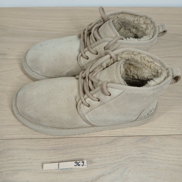 UGG Tan Lace Up Shearling Lined Classic Ankle Winter Comfort Boots 969 - Picture 13 of 13